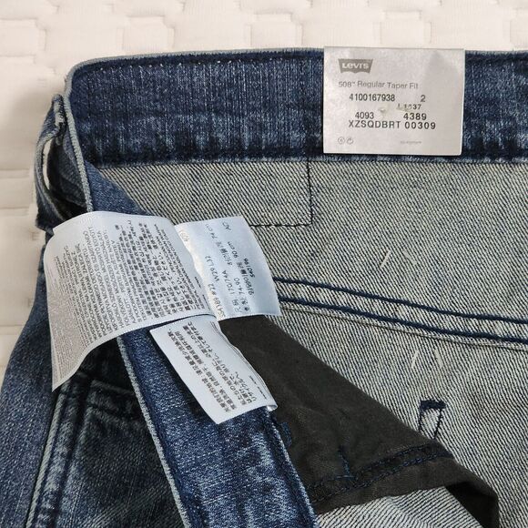 Levi's Men's 508 Regular Taper Fit Jeans Fade Blue 29W x 32L 885080027 Mexico - Picture 11 of 15